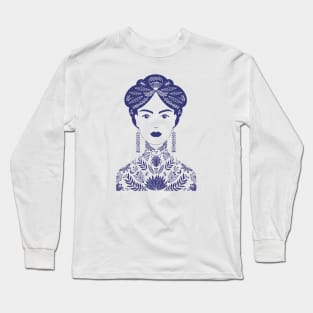 Tattoo Woman purple Long Sleeve T-Shirt